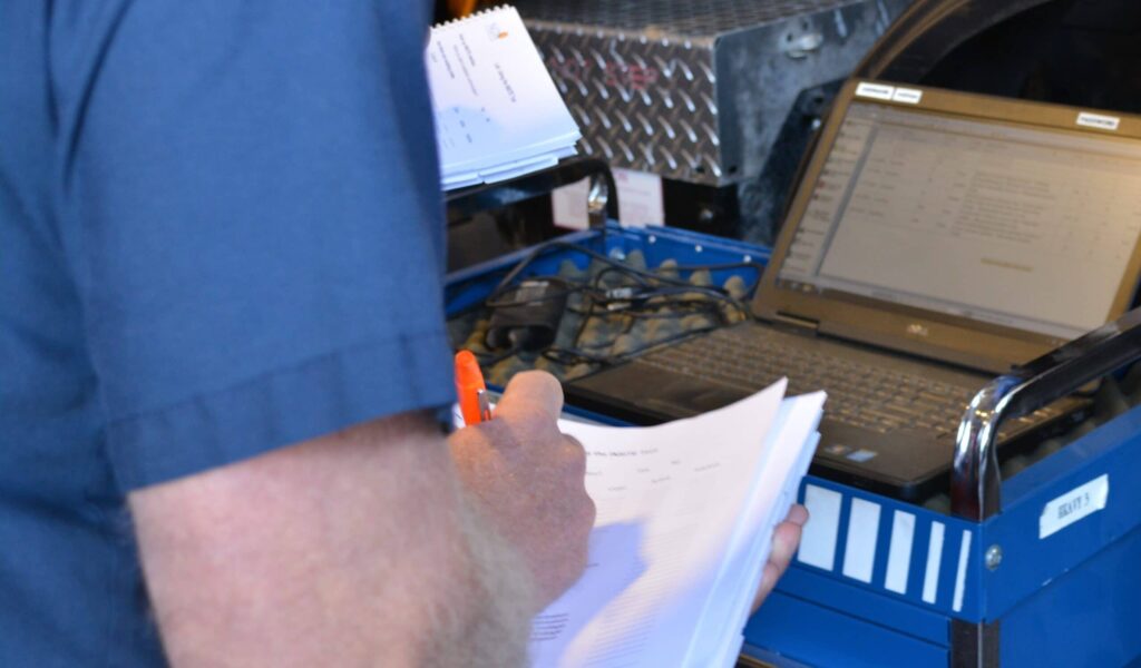 Cummins INSITE software used to diagnose CNG vehicle